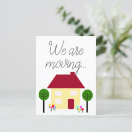 Wir verschieben eine neue Adresse Ankündigungspostkarte