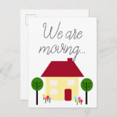 Wir verschieben eine neue Adresse Ankündigungspostkarte (Vorne/Hinten)