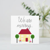 Wir verschieben neue Adresse bearbeitbar Ankündigung (Stehend Vorderseite)