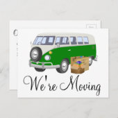Wir verschieben Retro Van Notification Postkarten (Vorne/Hinten)