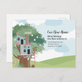 Wir verschieben unsere neue Zuhause Treehouse Adre Postkarte (Vorne/Hinten)