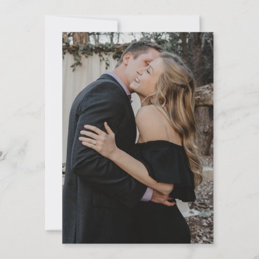 Wir versprechen noch die Erneuerung des eleganten  Einladung (Rückseite)