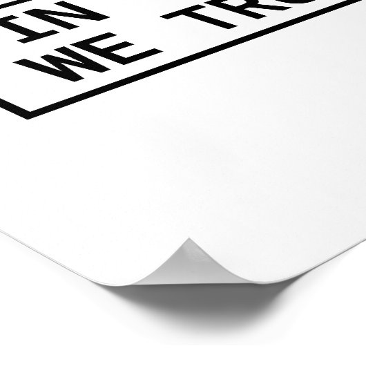 Wir vertrauen auf Code Poster (Ecke)