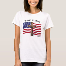 Wir vertrauen auf Gott mit der US-Flagge
