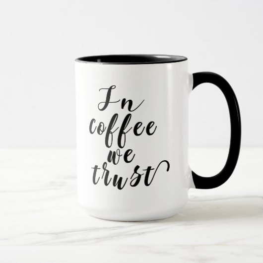 Wir vertrauen dem Entwurf der Typografie Tasse (Rechts)