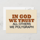 Wir vertrauen dem Spaß Postkarte (Vorne/Hinten)