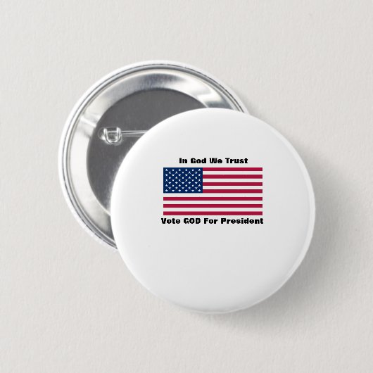 Wir vertrauen Gott Button (Vorne & Hinten)