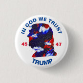 Wir vertrauen Gott Button (Vorderseite)