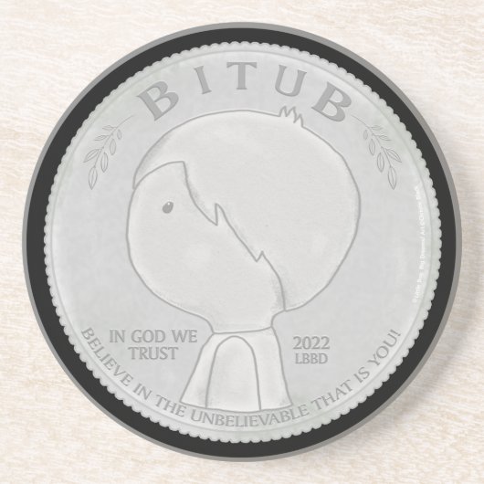 Wir vertrauen Gott Getränkeuntersetzer (Vorne)