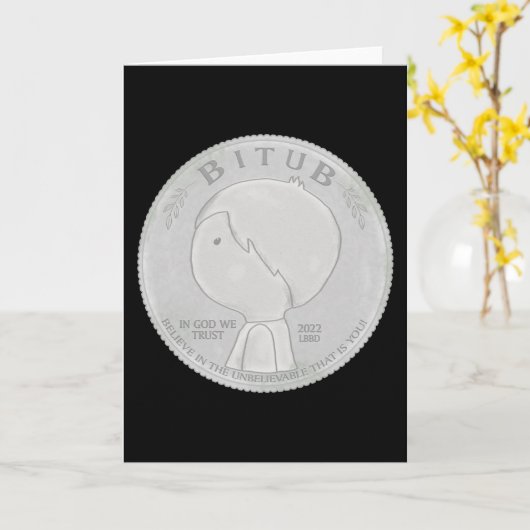 Wir vertrauen Gott Karte (Gelbe Blume)