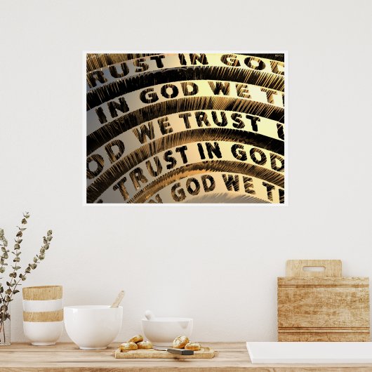 Wir vertrauen Gott Poster (Küche)