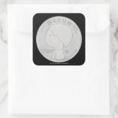 Wir vertrauen Gott Quadratischer Aufkleber (Tasche)