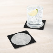 Wir vertrauen Gott Rechteckiger Pappuntersetzer (Vor Ort)