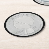 Wir vertrauen Gott Runder Pappuntersetzer (Angewinkelt)