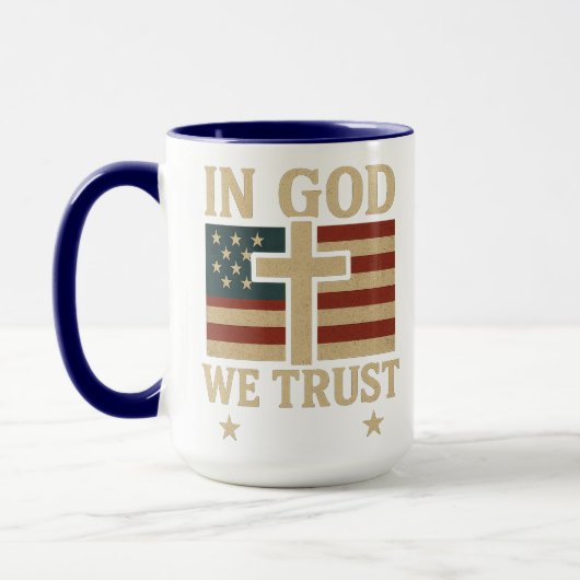 Wir vertrauen Gott Tasse (Links)