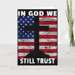 Wir vertrauen immer noch auf Gott Amerikanische Fl Karte