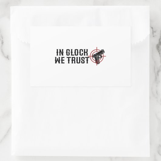 Wir vertrauen in Glock Rechteckiger Aufkleber (Tasche)