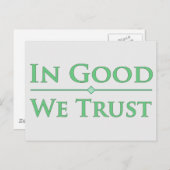 Wir vertrauen postkarte (Vorne/Hinten)