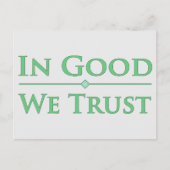 Wir vertrauen postkarte (Vorderseite)