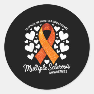 Wir verwandeln Angst in Mut Multiple Sklerose bewu Runder Aufkleber