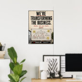 Wir verwandeln die Geschäftssatire Poster (Heimbüro)