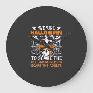 Wir verwenden Halloween Angst Geist Kürbisse Hexe Große Wanduhr
