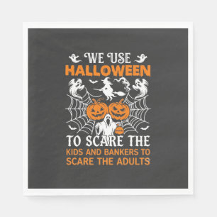 Wir verwenden Halloween Angst Geist Kürbisse Hexe  Serviette