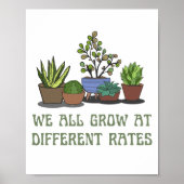 wir wachsen alle mit unterschiedlichen Raten Vorsc Poster (Vorne)