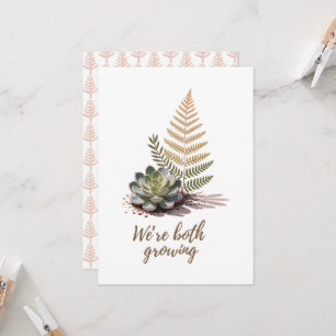 Wir wachsen beide Botanisches Sukkulentendesign Einladung