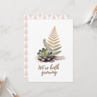 Wir wachsen beide Botanisches Sukkulentendesign Einladung