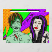 Wir wagen dich | HALLOWEEN-PARTY Einladung (Vorne/Hinten)