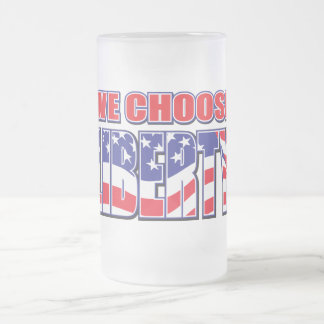 Wir wählen Freiheit Mattglas Bierglas