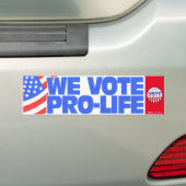 Wir wählen Pro-Leben Autoaufkleber (Auf Auto)