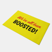 Wir waren alle gestärkt Impfstoff Text gelb Doorma Fußmatte (Schrägansicht)