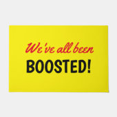 Wir waren alle gestärkt Impfstoff Text gelb Doorma Fußmatte (Vorderseite)