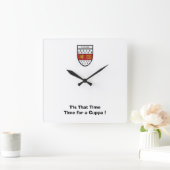 Wir waren auf Carlow Time für einen Cuppa. Quadratische Wanduhr (Zuhause)