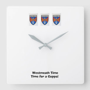 Wir waren auf Westmeath Zeit für einen Cuppa. Quadratische Wanduhr
