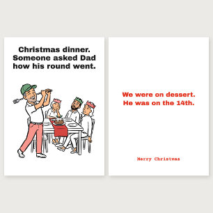 Wir waren beim Nachtisch: Lustige Golf-Weihnachtsk Karte