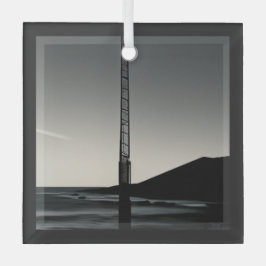 Wir waren hier, Glasquadrat Ornament Aus Glas