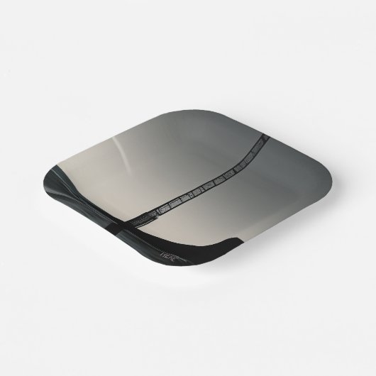 Wir waren hier Teller aus viereckigem Papier (Gewinkelt)