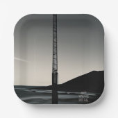 Wir waren hier Teller aus viereckigem Papier (Vorderseite)