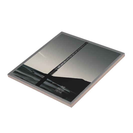 Wir waren hier Text kleine Keramik Fliesen (Seite)