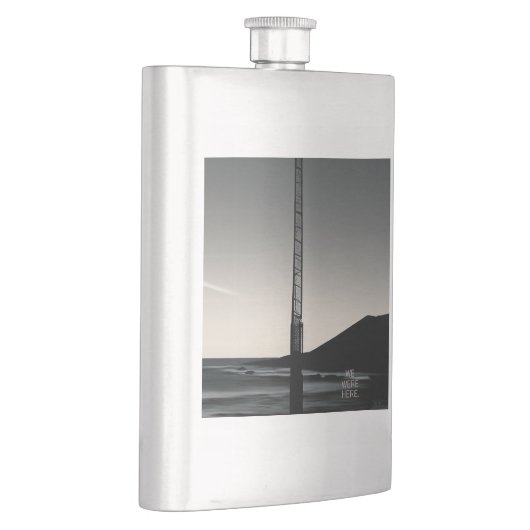 Wir waren hier Titel Edelstahlkolben Flachmann (Rechts)