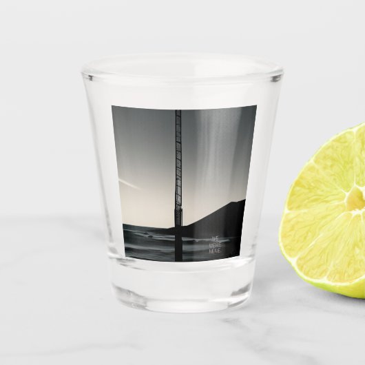 Wir waren hier Titelscheibe Schnapsglas (Vorderseite)