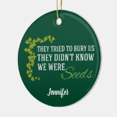 Wir waren Mit Monogramm Zitate mit Inspiration Keramik Ornament (Links)