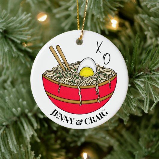 Wir waren Ramen | Funny Christmas Puff Keramik Ornament (Baum)