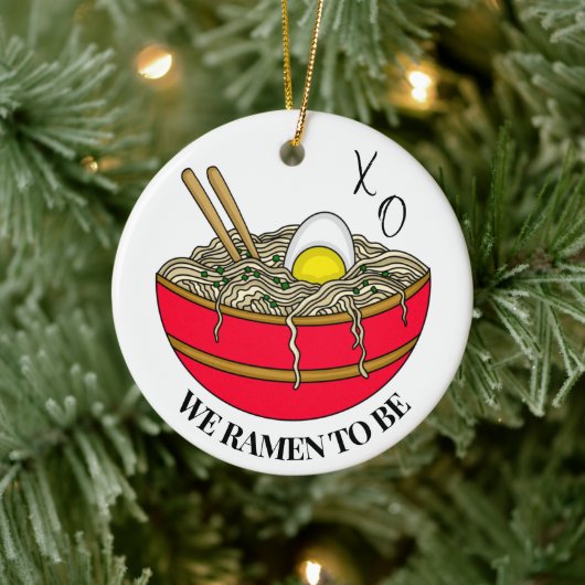 Wir waren Ramen | Funny Christmas Puff Keramik Ornament (Baum)