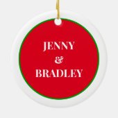 Wir waren Ramen | Funny Christmas Puff Keramik Ornament (Hinten)