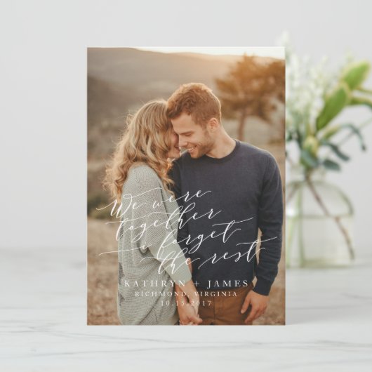 Wir waren zusammen Save the Date Card (Stehend Vorderseite)