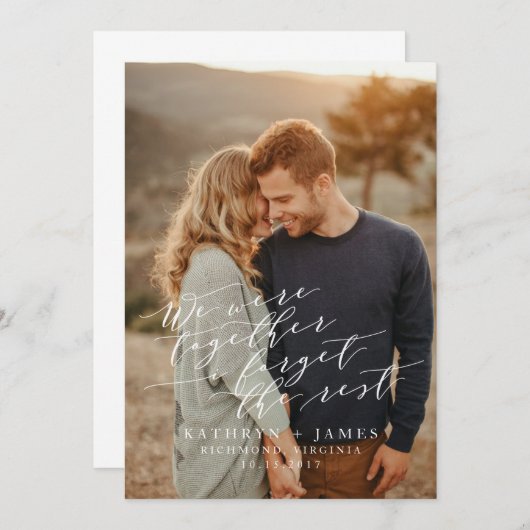 Wir waren zusammen Save the Date Card (Vorne/Hinten)